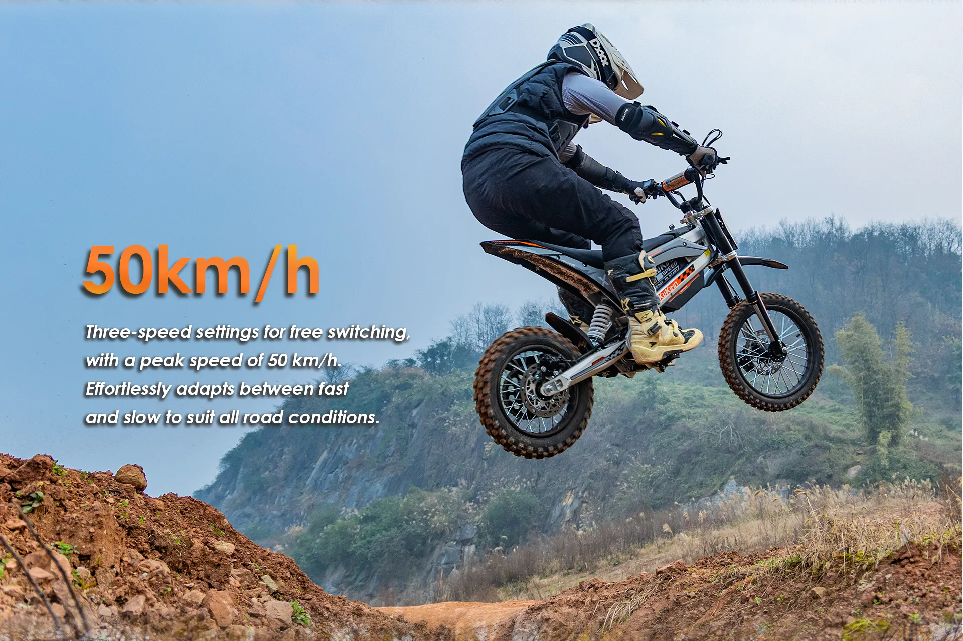 KUKIRIN X1 Electric Dirt Bike riding on off-road terrain details-08